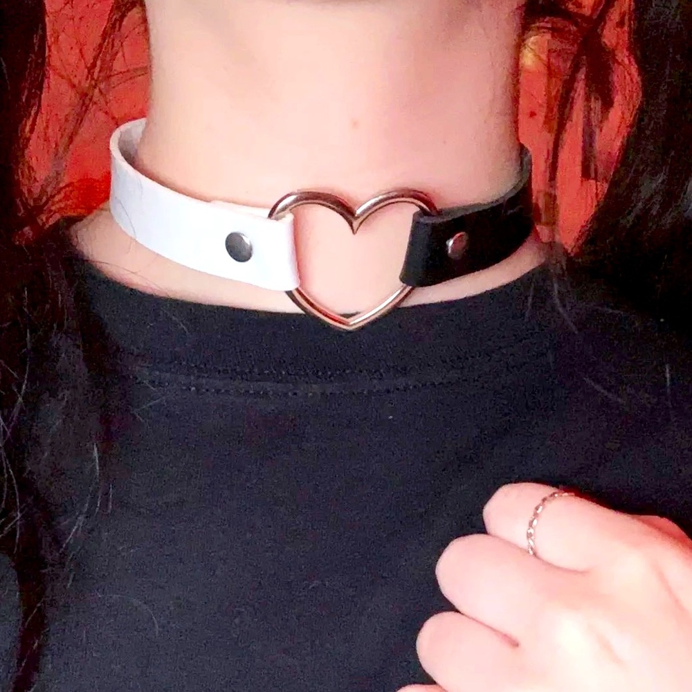 PU Leather Circle Choker Necklaces